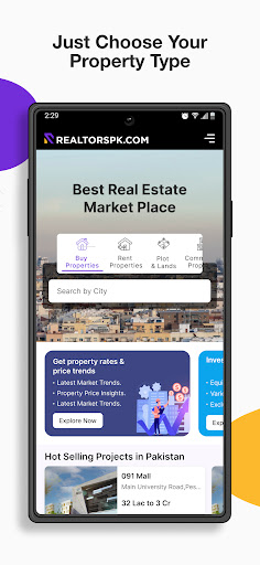 Android application RealtorsPk: Real Estate Portal screenshort