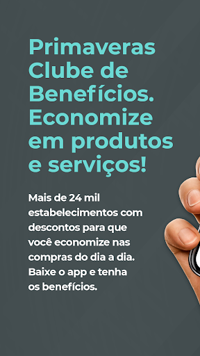 Android application Primaveras Clube de Benefícios screenshort
