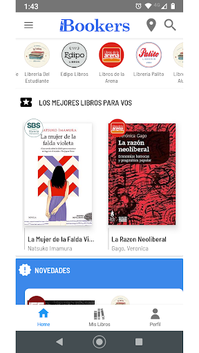 Android application Bookers screenshort