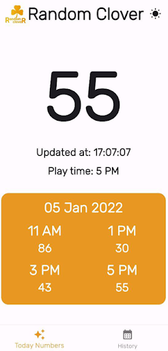 Android application Random Clover screenshort
