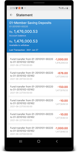 COOP - Mobile Banking Screen 2