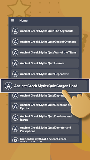 Android application Ancient greece quiz screenshort
