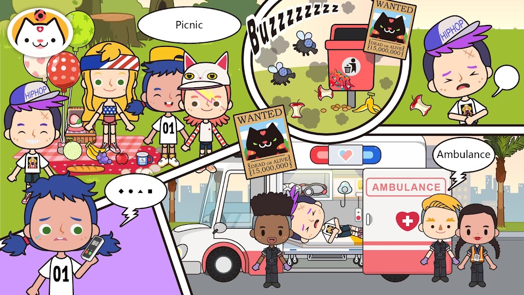 Miga Town: My Hospital v1.10 APK + Mod [Paid for free][Free purchase] for Android