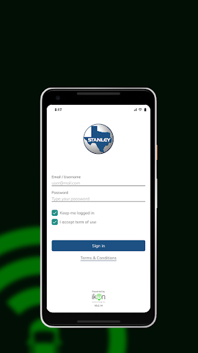 Android application Stanley Connect screenshort