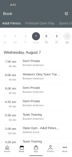 Acme Athletics Screen 2