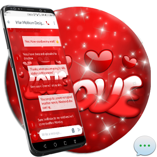 Red love SMS Dual Theme 1.2 Icon