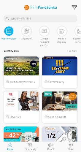Android application Plná Peněženka screenshort