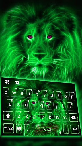 Android application Neon Lion Keyboard Theme screenshort
