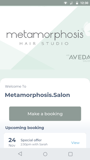 Android application Metamorphosis.Salon screenshort