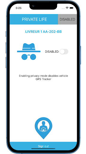 jelocalise Driver Screen 2