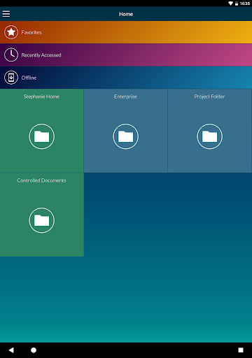 Screenshot of Content Management Mobile