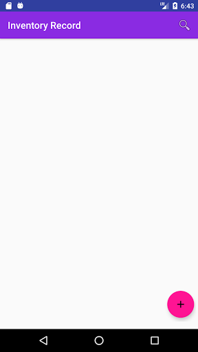 Android application Inventory Record screenshort