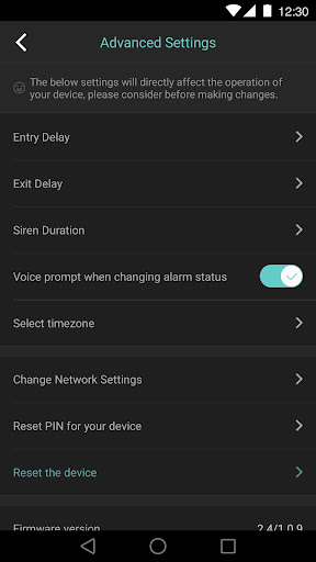 Android application Veho Cave screenshort