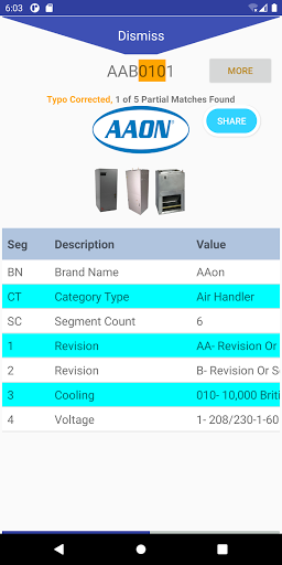 HVAC Decoder Screen 3