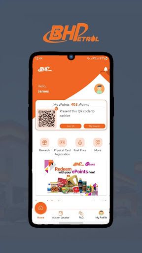 Android application BHPetrol eCard screenshort