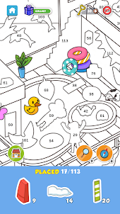 Sticker Puzzle:Color by Number