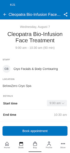 BelowZero Cryo Spa Screen 3