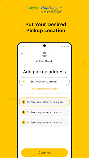LogOnHopOn - Bus Booking App Screen 2