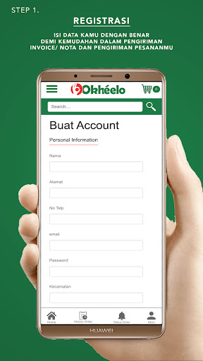 Android application Okheelo screenshort