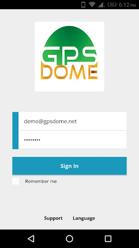 GpsDome Tracking App Screen 3