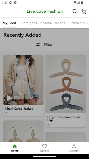 Android application Live Love Fashion screenshort