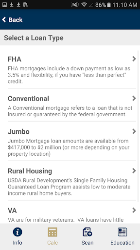Mortgage Calculator Payments Screen 3