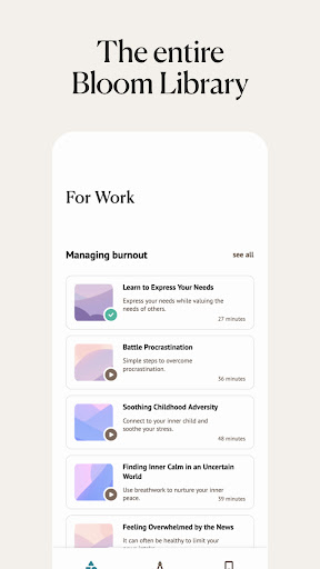 Android application Bloom: CBT Therapy screenshort