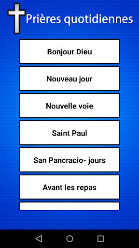 Android application Prières quotidiennes screenshort
