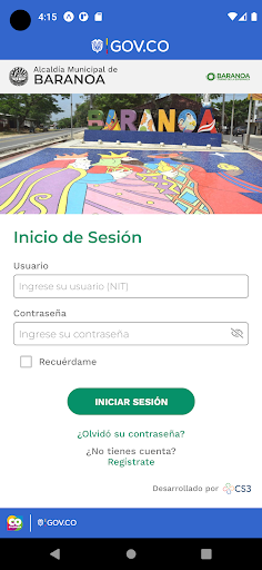 Android application Impuestos Baranoa Atlántico screenshort