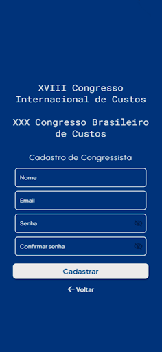 Android application Congresso Brasileiro de Custos screenshort