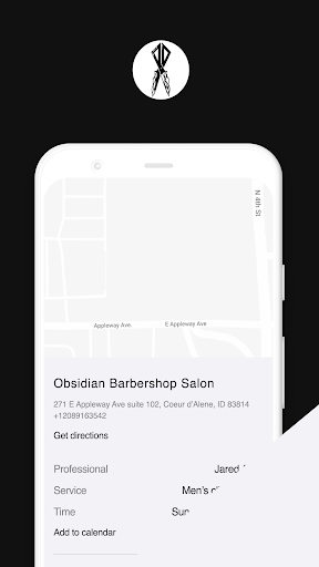 Android application Obsidian Barbershop & Salon screenshort