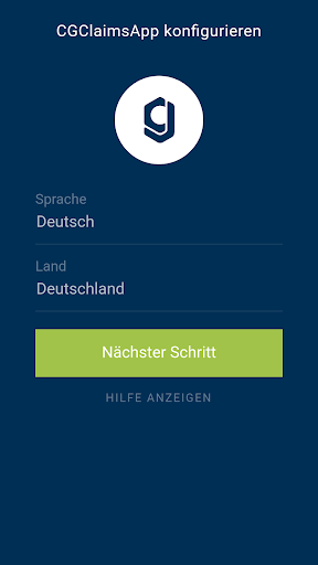 Android application CGClaimsApp screenshort