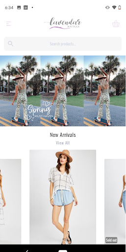 Android application Lavendar Boutique screenshort