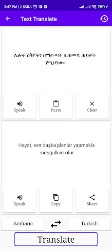 Amharic To Turkish Translator Screen 2