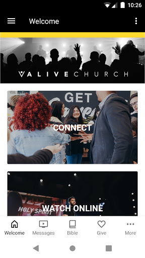 Android application Alive Church App screenshort