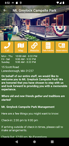 Mt Greylock Campsite Park Screen 2