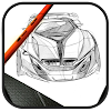 Car Sketch Drawing icon