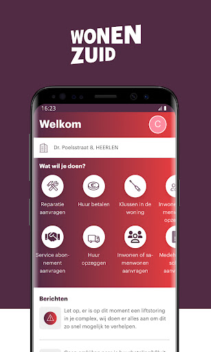 Android application Wonen Zuid tenants screenshort
