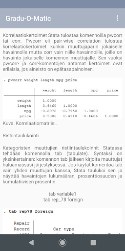Gradu-O-Matic: Stata-opas Screen 2