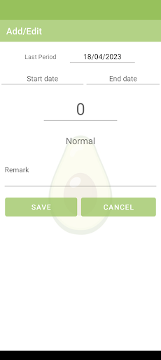 Menstrual cycle (Q Girl Log) Screen 2