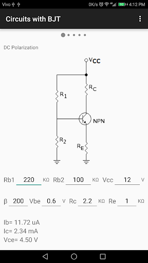 Android application Electronic Circuit Calculation screenshort