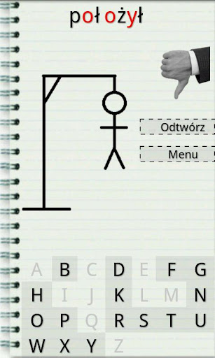 Wisielec - Polska gra wolny Screen 3