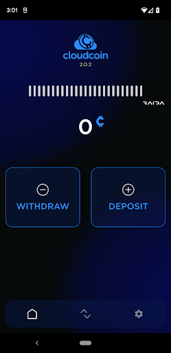 Android application CloudCoin 2.0 screenshort
