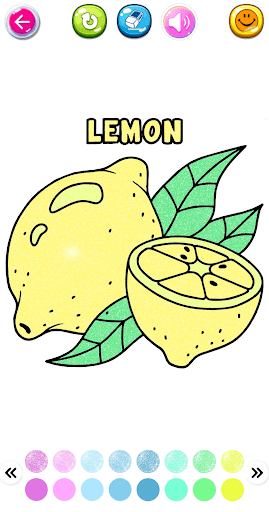 Glitter Fruit Coloring