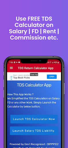 TDS Return Filing & Calculator Screen 2