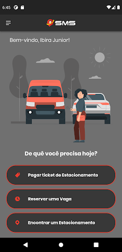 Estacione com a SMS Screen 3