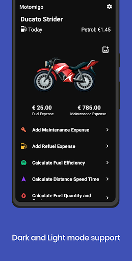 Motomigo - Vehicle Management Screen 2