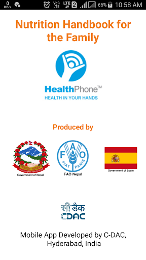Android application Nutrition English HealthPhone screenshort