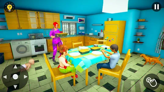 keluarga Simulator Ibu kaya 3D