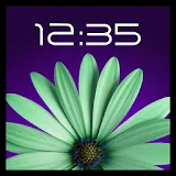 Rotating flower with Clock icon